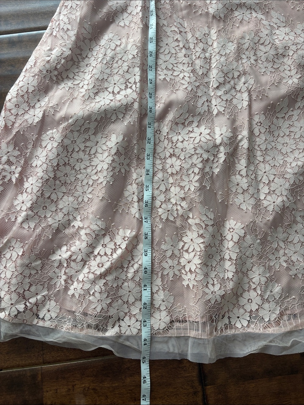 Vince Camuto Blush Pink Floral Lace Halter Midi Dress - Picture 5 of 11